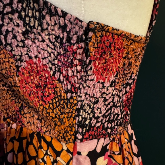 Anthropologie Pink and Orange Patterned Maxi Dress - Picture 5 of 9